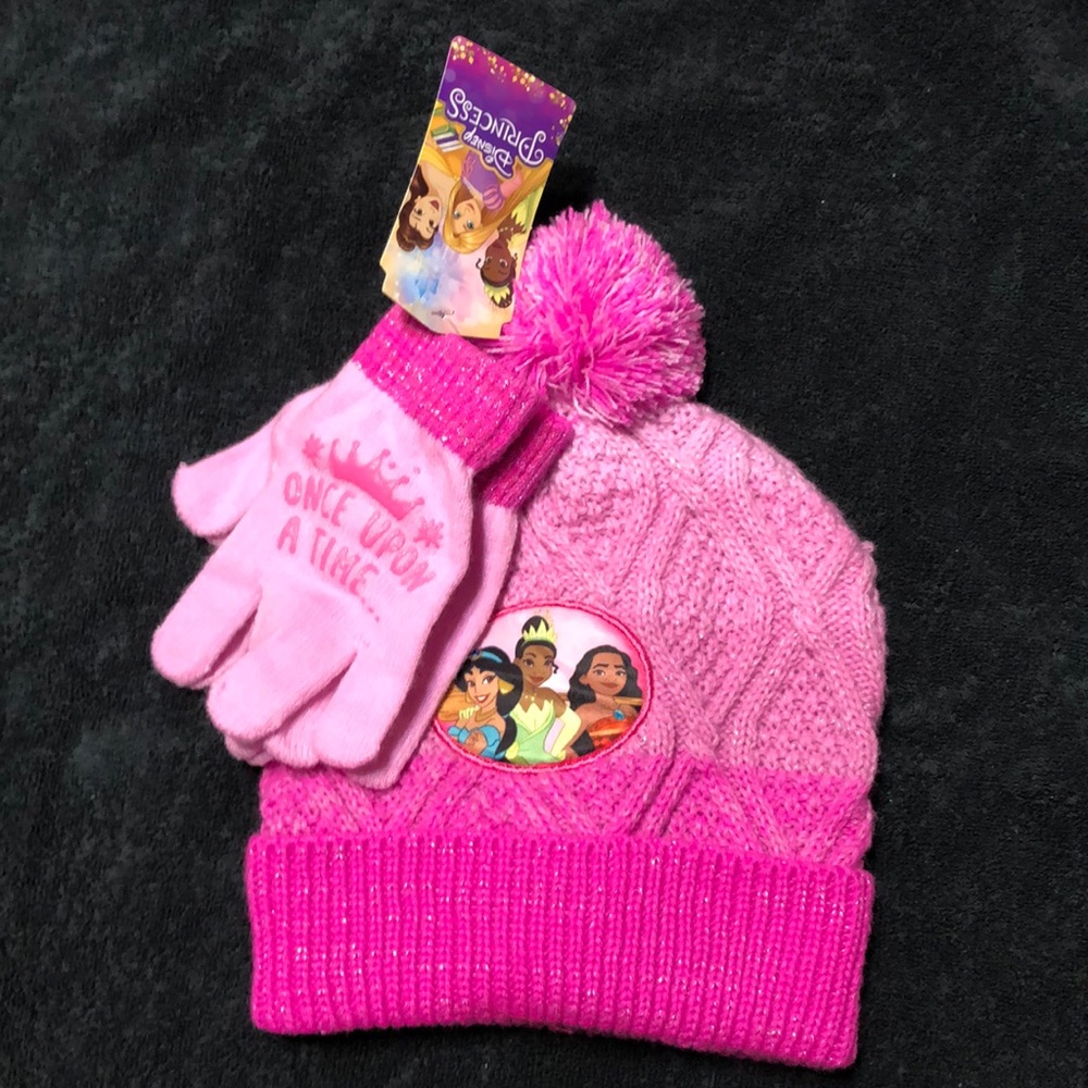 Disney pink hat set